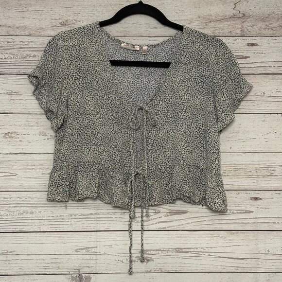 🍗 Willow Root Peasant Top with Tie Closure Small - Picture 1 of 7
